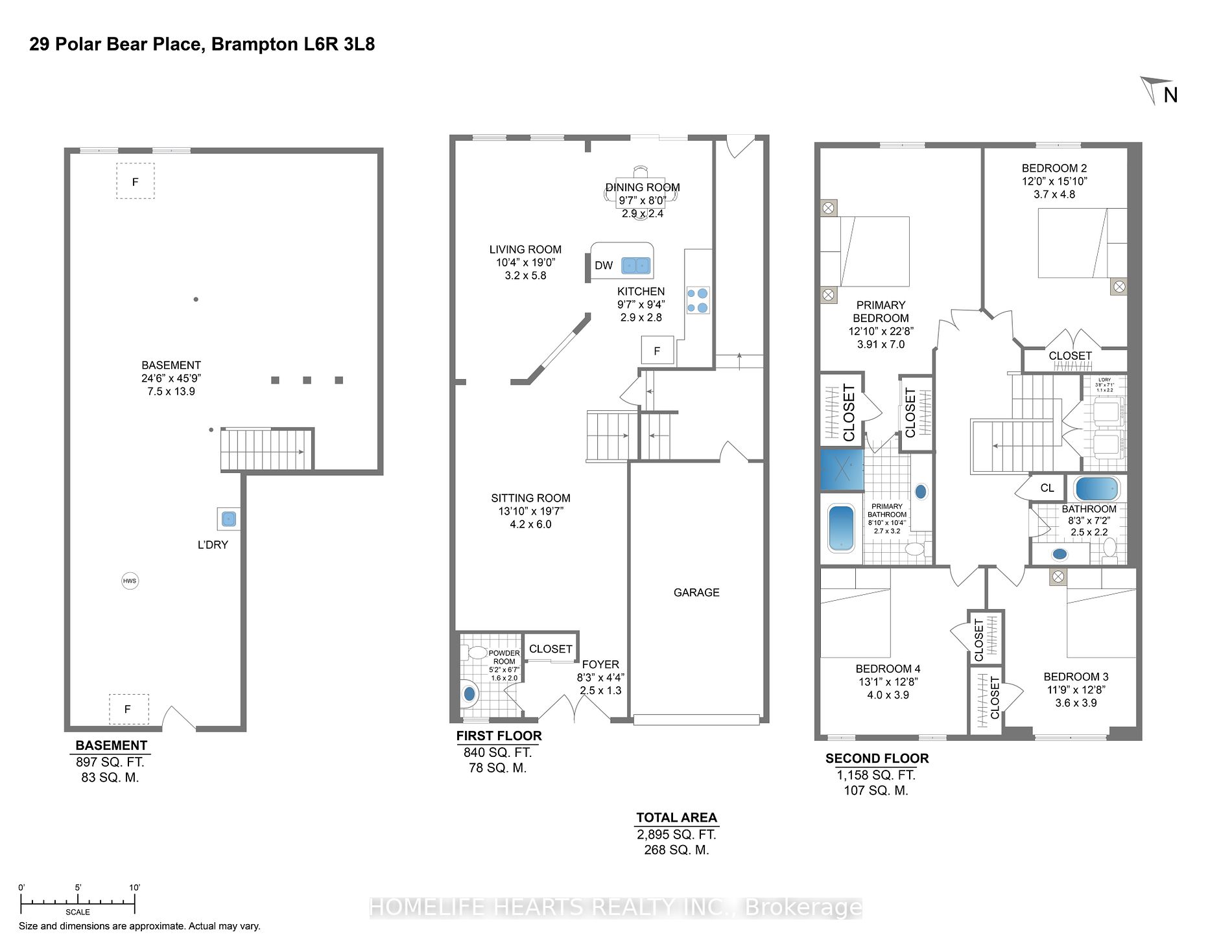 29 Polar Bear, Brampton, Ontario L6R 3L8, 4 Bedrooms Bedrooms, ,3 BathroomsBathrooms,Att/row/twnhouse,For Sale,Polar Bear,W9271705